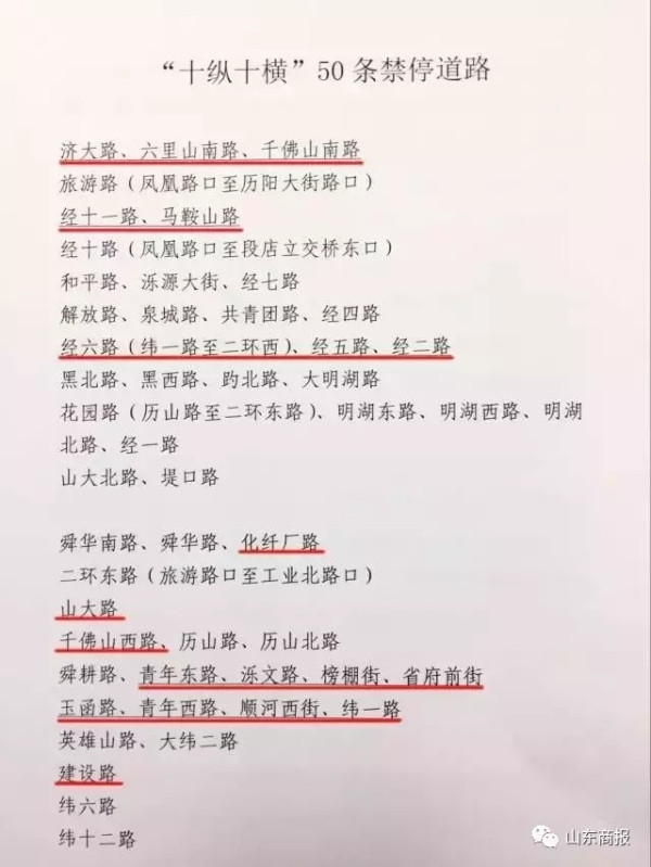 济南这100条道路全面禁停！
