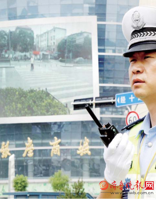 户外大屏曝光行人 济南市闯灯处罚升级