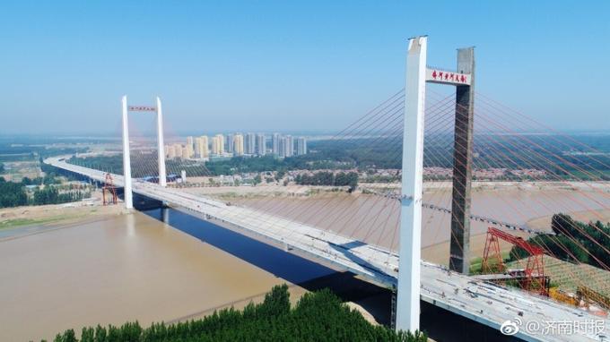 济南齐河黄河大桥挂牌啦!7月底将通车 tmptitle
