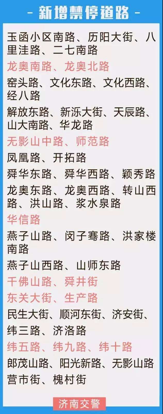济南将再增30至50条禁停道路 